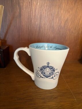 Cinderella Disney Parks mug Blue Crest White Ceramic Accent Mug